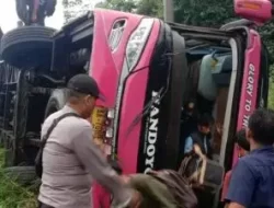 PO Bus Handoyo Terguling, Satu Orang Patah Kaki