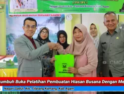 Pokir Drs.H.Asra Faber, MM, UPTD BLK Payakumbuh Buka Pelatihan Pembuatan Hiasan Busana Dengan Mesin Bordir di Gadut