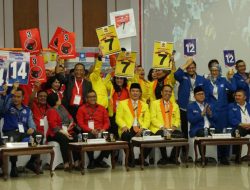 Suasana pengundian nomor urut di KPU RI