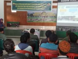Kodim 0309/Solok dalam rangka kegiatan Karya Bhakti TNI Mensosialisasikan Jambanisasi kepada Masyarakat Kota Solok dan Kab Solok di Aula Kodim