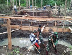 Penggalian Dudukan Pondasi Jembatan Warnai Giat Pra TMMD Hari Ke 102  di Desa Laiyolo