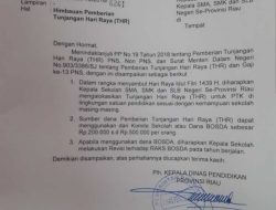 Ini Penjelasan Kadisdik Riau Tentang THR Non PNS.