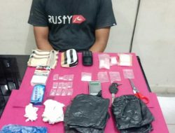 Satresnarkoba Polres Kampar Ciduk Pengedar Shabu di Desa Sawah Baru.