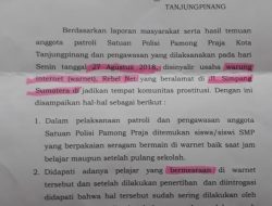 Satpol PP Tanjungpinang Sayangkan Surat Rahasianya Beredar
