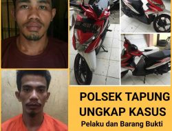 Alasan Minjam,  Dua Pelaku Penggelapan Sepeda Motor di Ringkus Polsek Tapung