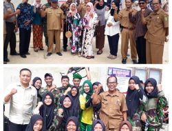 Meriahkan Hari Pahlawan, Pihak SMAN 1 Rumbio Jaya Gelar Pawai.