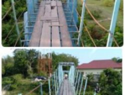 Jembatan Gantung Penghubung Desa Ganting Dengan Ganting Damai Dikeluhkan Masyarakat.