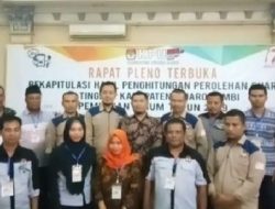 Rapat Pleno Rekapitulasi Tingkat Kab Muaro Jambi Berjalan Aman dan Transparan