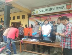 Jajaran Polres Tanjabtim Amankan Sindikat  Specialis Pembobol Rumah.