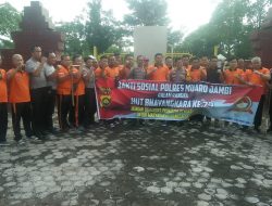 Jelang HUT Bhayangkara ke 73,Kapolres Muarojambi Gelar Bakti Sosial di TMP