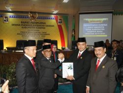 DPRD Kabupaten Kampar Gelar Paripurna Dalam Rangka Pengambilan Sumpah Anggota DPRD Kampar Masa Jabatan 2019/2024