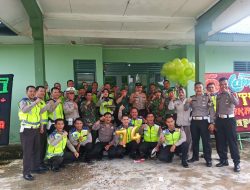 HUT TNI Ke – 74, Polres Pelalawan Berikan Surprise ke Koramil 09/LGM