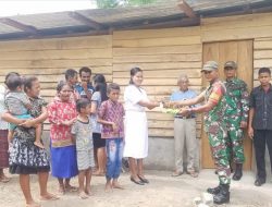 Hadiah Tahun Baru Buat Masyarakat Perbatasan, Satgas Pamtas RI-RDTL Yonif 132/BS, Berikan Dapur Baru