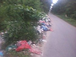 Terkait Tumpukan Sampah di Jalan Desa Tarai Bangun, Ini Kata Kades ?