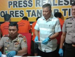 Satresnarkoba Polres Tanjabtim Amankan 6 Orang Tersangka Kasus Narkoba di Desa Pangkal Duri