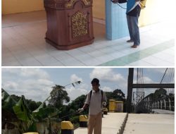 Cegah Covid -19, Pemdes Pulau Rambai Lakukan Penyemprotan Disinfektan