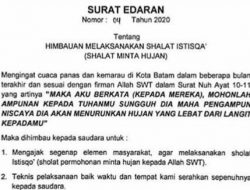 Khawatir Krisis Air Baku, Rudi Ajak Masyarakat Batam Shalat Istisqo