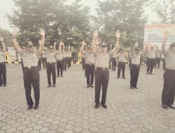 Dianjurkan Kapolri, Polres Tanjungpinang Senam AW S3