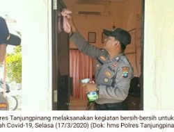 Antisipasi Covid-19, Polres Tanjungpinang “Cleaning Up”