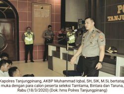 Rekrutmen Polri Tahun 2020, Kapolres Tanjungpinang: Tidak Ada Pungutan Biaya Dalam Bentuk Apapun