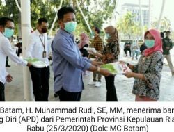 Terkait Covid-19, Pemko Batam Terima Bantuan 950 APD dan Rp. 2 Milyar dari Pemprov Kepri