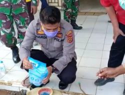 Disela Penyemprotan Cairan Disinfectant, Ini Pesan Kapolsek Geragai