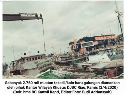 DJBC Kepri bersama DJBC Riau, Amankan 2760 Roll Tekstil Seludupan