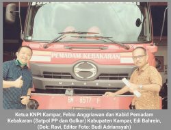 Cegah Covid-19, KNPI Kampar Libatkan Damkar