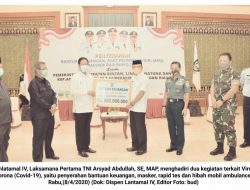 Danlantamal IV, Hadiri Penyerahan Bantuan Pemerintah Pusat Terkait Covid-19