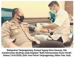 Peduli Dampak Covid-19, Polres Tanjungpinang Gelar “Bakti Kemanusiaan Donor Darah”