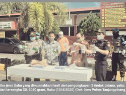 Sat Resnarkoba Polres Tanjungpinang, Musnahkan Sabu dari 2 Tersangka