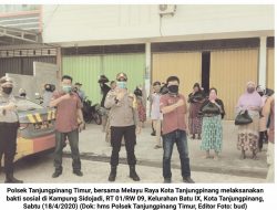 Lagi…Polsek Tanjungpinang Timur Bersama Hi-Malaya Bagikan Sembako