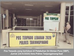 Operasi Ketupat Seligi 2020 Dimulai, Polres Tanjungpinang Siapkan 7 Posko