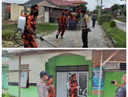 Cegah Covid-19, MPC Pemuda Pancasila Kampar Lakukan Penyemprotan Disinfektan