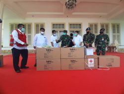 Danlanud RHF Serahkan Bantuan Kesehatan Tahap II sebanyak 14.000 APD dan Masker