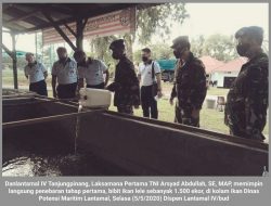 Dukung Program Ketahanan Pangan, Lantamal IV Tebar 1500 Benih Ikan Lele