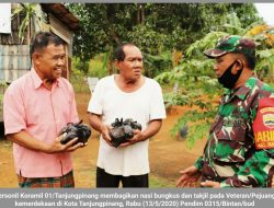 Koramil 01/Tanjungpinang Bagikan Ratusan Makanan pada Veteran