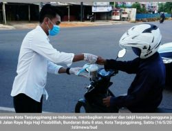 Peduli Covid-19, Aliansi Mahasiswa Tanjungpinang Bagikan Masker dan Takjil pada Masyarakat