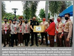 Posko Pramuka Peduli Salurkan Sembako dan Takjil pada Masyarakat, Panti Asuhan serta Dhuafa