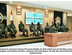 Melalui Vicon, Danlantamal IV Ikuti Entri Briefing, KSAL: Kembalikan Kejayaan TNI-AL