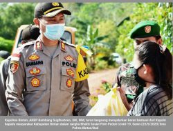 Polri Peduli Covid-19: Polres Bintan Salurkan Bantuan Kapolri pada Masyarakat