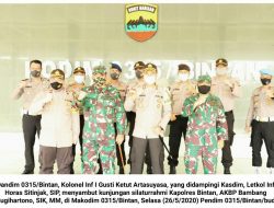 Jalin Silahtaturahmi, Kapolres Bintan Kunjungi Kodim 0315/Bintan