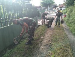 Danramil 05/Sail Bersama Anggota Laksanakan Pembersihan Markas Koramil Demi Hidup Bersih Dan Sehat