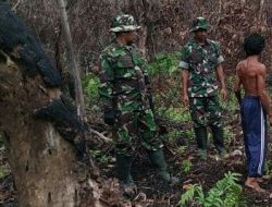 Meski Ditengah Badai Corona,Babinsa Tetap Laksanakan Patroli Rutin Demi Cegah Karlahut