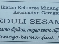 Peduli Sesama, IKM Geragai Beri Sembako Pada Warga Kurang Mampu