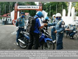 Pomal Lantamal IV Gelar Operasi Gaktib: Prajurit dan PNS Surat Kendaraan tak Lengkap Ditilang