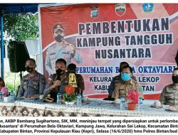 Kapolres Bintan Tinjau “Kampung Tangguh Nusantara” dan Bagikan Sembako pada Masyarakat