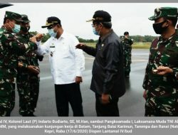 Danlantamal IV Sambut Kedatangan Pangkoarmada I di Kepri