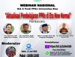 IKA PPKN UNRI Bakal Gelar Webinar Nasional Tentang Pendidikan Pancasila di Era New Normal