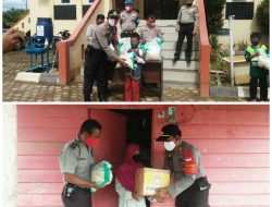 Sempena Hari Bhayangkara ke-74, Polsek Kumpeh Ilir Bagikan Sembako